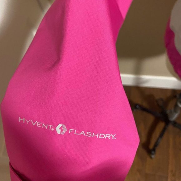 The North Face Hyvent Flash Dry Rain Jacket in Pink and Gray - Picture 8 of 8